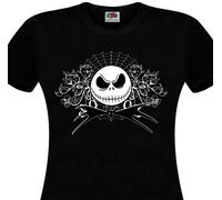 Maglietta Donna Mr Jack Tim Burton Nightmare Before Natale Strange Cranio
