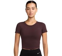 Maglietta Donna Nike One Fitted Dri-Fit Short Sleeve - burgundy crush - Rosso (M)