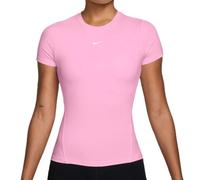 Maglietta Donna Nike One Fitted Short Sleeve - pink rise/white - Rosa (XXS)