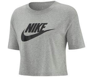 Maglietta Donna Nike Sportswear Essential Crop Icon W - dark grey heather/black - Grigio (L)