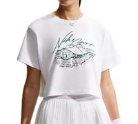 Maglietta Donna Nike Tennis Slam Crop - white - Bianco (S)