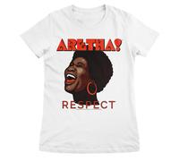 Maglietta Donna RESPECT Ufficialmente Licenziata Aretha Franklin