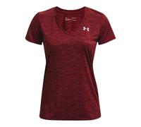 Maglietta Donna Under Armour Women's Tech Twist V-Neck - chestnut red/radio red - Rosso (XS)