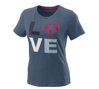 Maglietta Donna Wilson Love Earth Tech Tee W - china blue - Blu (S)