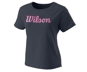 Maglietta Donna Wilson Script Eco Cotton Tee W - india ink - Nero (XS)