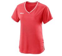 Maglietta Donna Wilson Team II V-Neck W - Rosso, Arancione (XS)