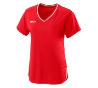Maglietta Donna Wilson Team II V-Neck W - Rosso (XS)