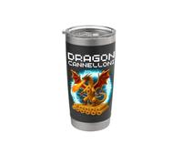 Maglietta Dragon Cannelloni Italian Brainrot Meme per ragazzi e bambini Bicchiere termico in acciaio inox doppia parete