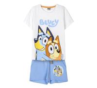 Maglietta e pantaloncini Bluey - Blu e bianco - Taglia 3 anni - Set per bambino - Realizzato in 100% cotone 220 g/m2 - Stampa Bluey - Prodotto originale disegnato in Spagna