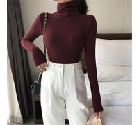 Maglietta elasticizzata da donna a collo alto, a maniche lunghe, aderente | Per un design slim fit, taglio aderente, silhouette lusinghiera, ideale come strato di base