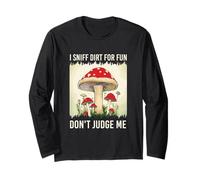 Maglietta estetica con Scritta I Sniff Dirt for Fun Don't Judge Me Maglia a Manica