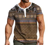 Maglietta estiva a maniche corte da uomo, leggera, alla moda estiva, con stampa, colletto rotondo, a maniche corte, comoda, per sport al chiuso e all'aperto, vita quotidiana, B, 3XL