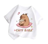 Maglietta Estiva a Maniche Corte per Bambine, Casual, con Scollo Rotondo e Stampa, Comoda da Indossare Tutti i Giorni, per la Scuola e per Il Gioco all'aperto.