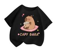 Maglietta Estiva a Maniche Corte per Bambine, Casual, con Scollo Rotondo e Stampa, Comoda da Indossare Tutti i Giorni, per la Scuola e per Il Gioco all'aperto.