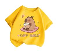 Maglietta Estiva a Maniche Corte per Bambine, Casual, con Scollo Rotondo e Stampa, Comoda da Indossare Tutti i Giorni, per la Scuola e per Il Gioco all'aperto.