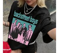 Maglietta estiva alla moda con stampa artistica dei Backstreet Boys per ragazze, grazioso stile retrò, nostalgia degli anni '90, classica maglietta casual da indossare tutti i giorni, un must per la m