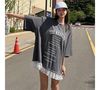 Maglietta estiva casual da donna con scollo rotondo e maniche a giro corte, con stampa di uno slogan, "IL SIGNIFICATO DELLA VITA È AVERE UNO SCOPO PROPRIO E PERSEGUIRLO FINCHÉ CI SEI", oversize L,M,S,