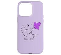 Maglietta estiva da donna con scritta in inglese "She is Magic That One" Custodia per iPhone 15 Pro Max