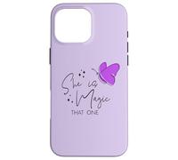 Maglietta estiva da donna con scritta in inglese "She is Magic That One" Custodia per iPhone 16 Pro Max