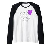 Maglietta estiva da donna con scritta in inglese "She is Magic That One" Maglia con Maniche Raglan