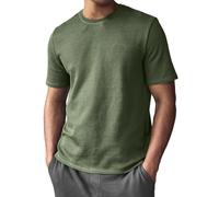 Maglietta estiva da uomo a maniche corte girocollo maglietta traspirante slim fit top per tutti i giorni maglietta basic, Z02-verde militare, M