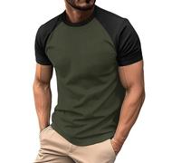 Maglietta estiva da uomo a maniche corte girocollo maglietta traspirante slim fit top per tutti i giorni maglietta basic, Z01-verde, 3XL