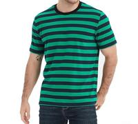 Maglietta estiva da uomo a righe, stile marinaio, casual, con scollo rotondo, a maniche corte, progettata per comfort e traspirabilità nella stagione calda (3XL verde)