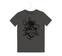 Maglietta Etichetta Kraken Rum Pirati Pirates Rum Label Octopus Heart T-Shirt