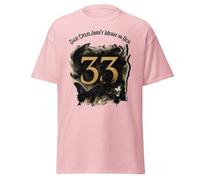 Maglietta Expedition 33 - Emotional Cycle Tributo | Simbolico "33" con Farfalle Fan Design | Maglietta in cotone unisex ispirata ai giochi di ruolo, Rosa Chiaro, M