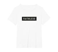 Maglietta Faithless Motivational Fedele Maglietta, Donna Plus-Size, Bianco, 1X