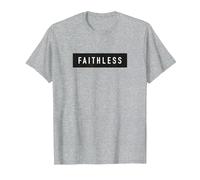 Maglietta Faithless Motivational Fedele Maglietta, Uomo, Grigio Melange, 4XL