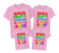 Maglietta Family Please Be Patient Autism Awareness Day Tee Spectrum...