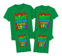 Maglietta Family Please Be Patient Autism Awareness Day Tee Spectrum...