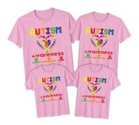Maglietta Family Puzzle Heart Autism Awareness Day Tee Spectrum Acceptance #AD
