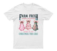 Maglietta Farm Fresh Christmas Tree Unisex Regalo Retrò Divertente Donna...