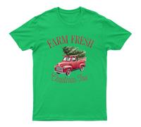 Maglietta Farm Fresh Christmas Tree Unisex Regalo Retrò Divertente Donna...