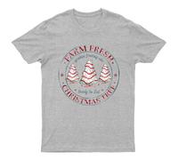 Maglietta Farm Fresh Christmas Tree Unisex Regalo Retrò Divertente Donna...