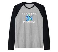 Maglietta Fear The Piranha Piranhas Maglia con Maniche Raglan