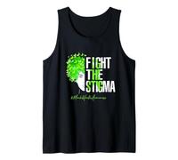 Maglietta Fight The Stigma Consapevolezza della Salute mentale Green Ribbo Canotta