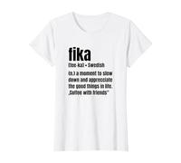 Maglietta Fika Fee-KA Swedish Maglietta, Donna, Bianco, XL
