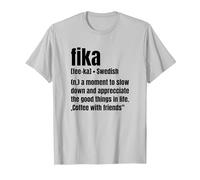 Maglietta Fika Fee-KA Swedish Maglietta, Uomo, Argento, 3XL