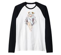 Maglietta Five More Minutes - Carina e Morbida Ragazza assonnata Kawaii Anime Maglia con Maniche Raglan