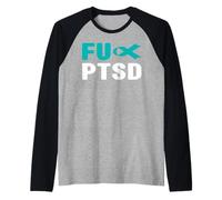 Maglietta Fu PTSD - Consapevolezza del Disturbo da Stress Post traumatico Maglia con Maniche Raglan