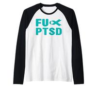 Maglietta Fu PTSD - Consapevolezza del Disturbo da Stress Post traumatico Maglia con Maniche Raglan