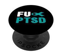 Maglietta FU PTSD - Consapevolezza del disturbo da stress post traumatico PopSockets PopGrip Adesivo