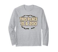 Maglietta Funny This Place Is A Zoo Humor Maglia a Manica