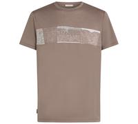 Maglietta funzionale da uomo Icebreaker Men Merino 150 Tech Lite SS Tee Elevation Line Taglia: L / Colore: marrone chiaro