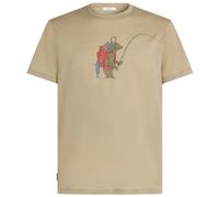 Maglietta funzionale da uomo Icebreaker Merino 150 Tech Lite SS Tee Bear Catch Taglia: L / Colore: beige