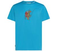 Maglietta funzionale da uomo Icebreaker Merino 150 Tech Lite SS Tee Bear Catch Taglia: M / Colore: blu