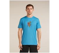 Maglietta funzionale da uomo Icebreaker Merino 150 Tech Lite SS Tee Bear Catch Taglia: XL / Colore: blu